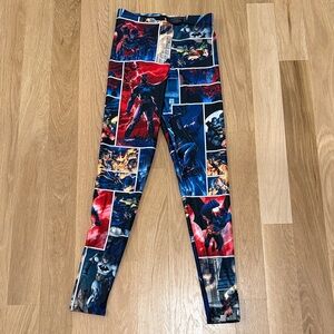 Blackmilk Batman Leggings - Blue and Red
